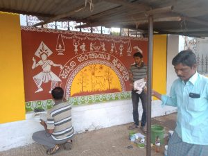 Chitradurga colourful wall writing 