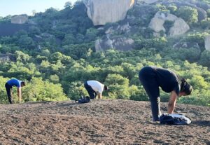 Chitradurga sp teaching yoga for police staff